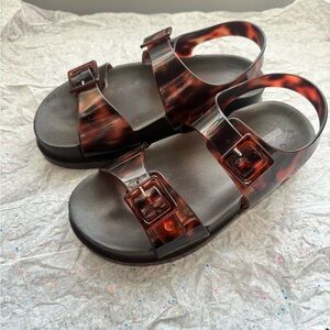 Melissa Casey Tortoise Shell Jelly Platform Sandal. 37 / 6.5-7
